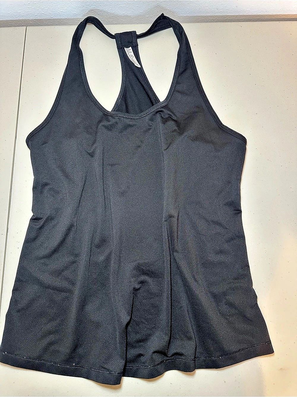 MJS by Soffe Sports Black Athletic Tank Top Size Medium